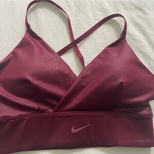 Nike sport bra - shine burgundy - medium like new